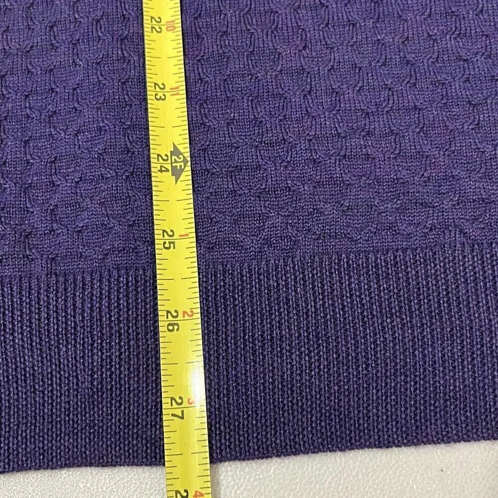 Robert Graham Knowledge Wisdom Truth Sweater 100% Wool Purple Size XL